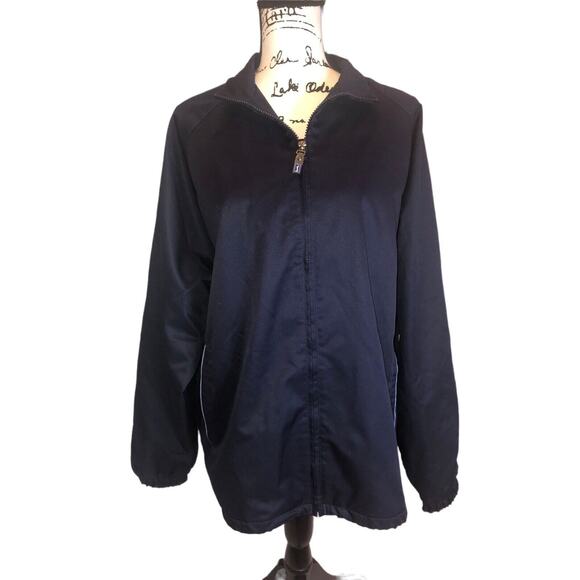 PGA Tour Jacket Wind And Rain Resistant Size Large Navy EUC - Picture 1 of 9